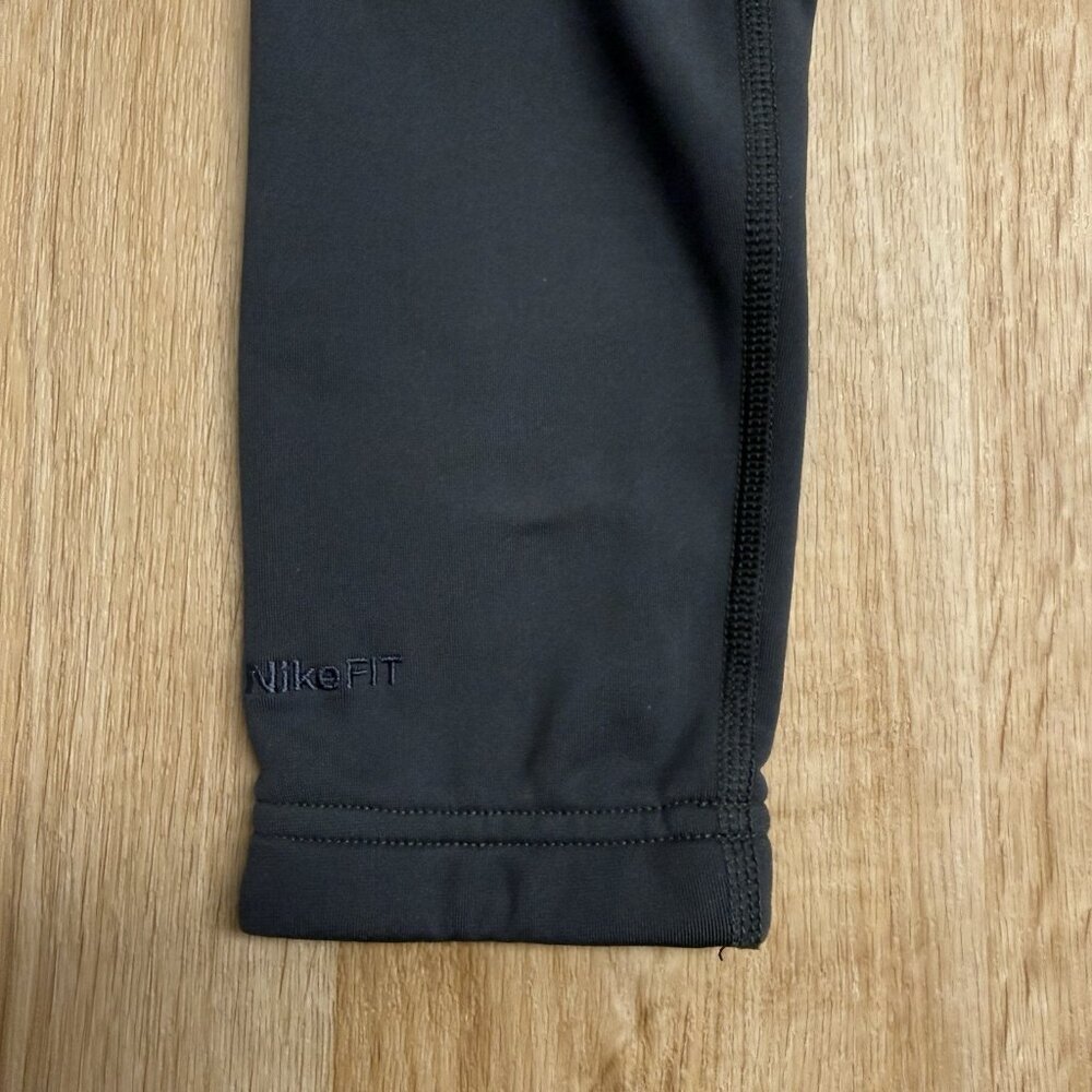 NIKE PRO LEGGINGS FLEECE LINED GRAY SIZE S FIT DRY ELASTIC WAIST WARM ATHLETIC - Picture 6 of 14